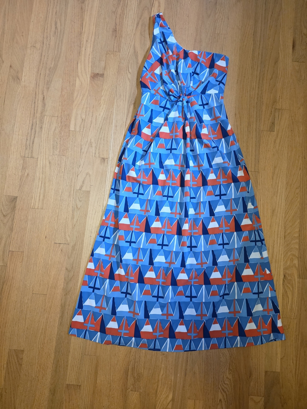 Vineyard Vines One Shoulder Nautical Dress Size 2